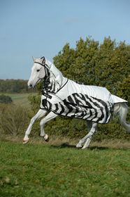 Bucas Fliegendecke/Regendecke Buzz-Off-Rain Zebra & Neck