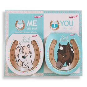 Notizblöcke im 2er Set mit den NICI Soulmates Pferden (41399)