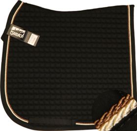 ESKADRON Cotton Schabracke black , 2fach Kordel creme & cognac
