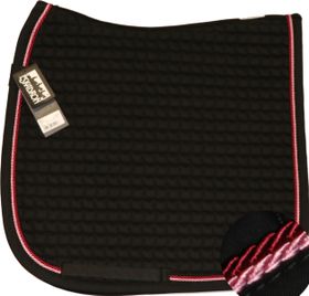ESKADRON Cotton Schabracke black , 2fach Kordel rose & raspberry