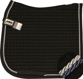 ESKADRON Cotton Schabracke black , 2fach Kordel blue & silberfarben