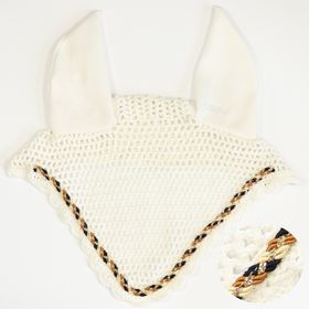 Eskadron Fliegenohren white mit Multikordel braun/navy/creme