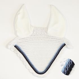 Eskadron Fliegenohren white mit 3fach Kordel navy, blue, lightblue