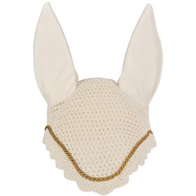 Eskadron Fliegenohren creme mit goldfarbener Kordel, Warmblut & Pony - NEU