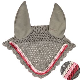 Eskadron Fliegenohren grey mit 3fach Kordel raspberry, rosa, silberfarben