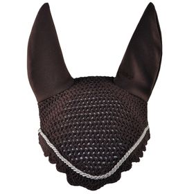 Eskadron Fliegenohren choco mit silberfarbener Kordel, Warmblut & Pony - NEU