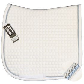 ESKADRON Cotton Schabracke white, 2fach Kordel light blue/silberfarben