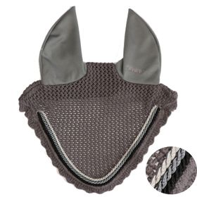Eskadron Fliegenohren grey mit 3fach Kordel black, anthrazit, silberfarben