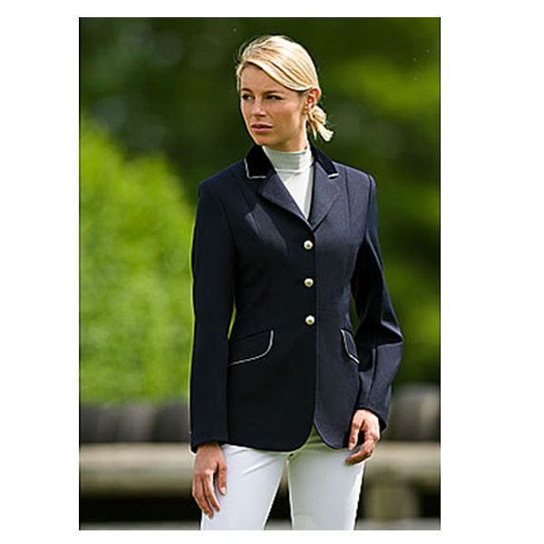 EQUI-THÈME Turnierjacke, Kinder in navy (silberfarbene Biese) 