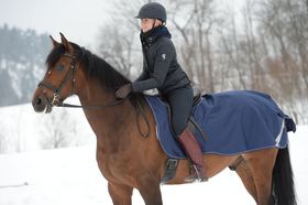 Bucas Riding Rug Ausreitdecke navy-silber