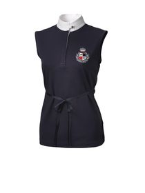 Pikeur - Modisches Damen Turniershirt mit Taillengürtel in navy