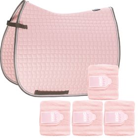 Set Eskadron Basic Cotton Schabracke mit Fleecebandagen in powderrose