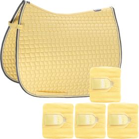 Set Eskadron Basic Cotton Schabracke mit Fleecebandagen in banana