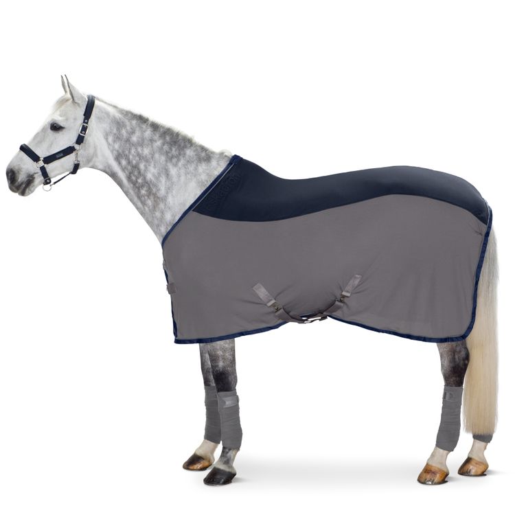 Eskadron Reflexx Abschwitzdecke DynAirMesh Bicolor Curved in grey-navy