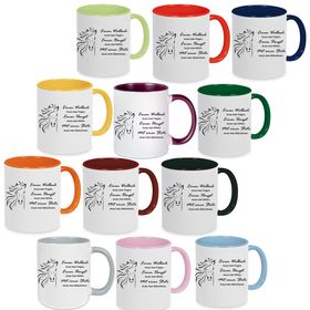 Mit einem Wallach... Hengst...Stute... Tasse, Kaffeebecher, Kaffeetasse bedruckt