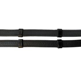 Euroriding Lederzügel einseitig gummiert mit Stegen, British Line