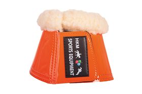 HKM Hufglocke Comfort Lack mit Polsterung, in orange, Größe S