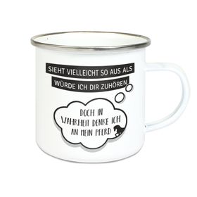 Emalie Tasse: VIELLEICHT SIEHT ES SO AUS ALS WÜRDE ICH DIR ZUHÖREN .... PFERD 
