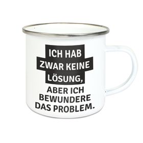 Emalie Tasse: ICH HAB ZWAR KEINE LÖSUNG ABER ICH BEWUNDERE DAS PROBLEM 