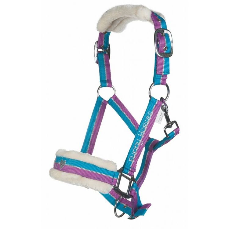 Halfter Funny Horses in Turquoise/ lila