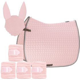 Set Eskadron Basic Cotton Schabracke mit Fliegenohren & Bandagen in powderrose