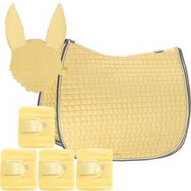 Set Eskadron Basic Cotton Schabracke mit Fliegenohren & Bandagen in banana