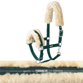 Eskadron Halfter Lammfell Dornschnalle New Basic in racinggreen