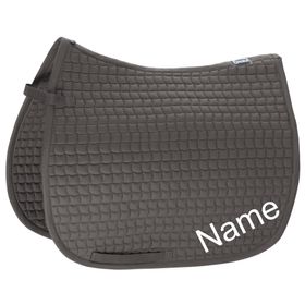 ESKADRON Grey Cotton Dressur-Schabracke mit individuellem Namen bestickt 