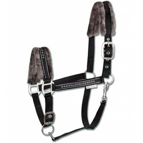 Waldhausen Fauxfur Halfter Elegant in schwarz
