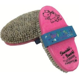 Haas Pferdebürste Pummelfee Fellglanz, Kardätsche aus Rosshaar