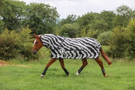 Bucas Fliegendecke Buzz-Off-Full Neck in Zebra