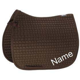 ESKADRON darkbrown Cotton Pony Dressur-Schabracke mit individuellem Namen bestickt 