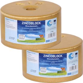 Doppelpack! ZINCOBLOCK Mineralleckstein, je 3kg