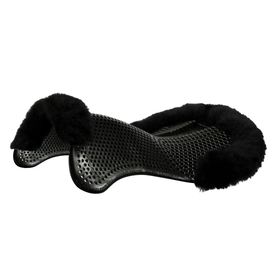 Acavallo Gel Pad vorne erhöht mit Schaffell - black, onesize AC163