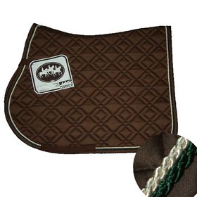 ESKADRON Brillant Schabracke choco, 2fach Kordel tanne/green