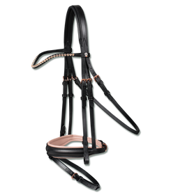 Waldhausen Trensenzaum X-Line rose in schwarz