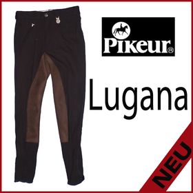 Pikeur Kinder Reithose Lugana Kontrast in schwarz/schoko, Gr. 146
