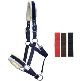 Euroriding Nylon Halfter Plüsch in verschiedenen Farben