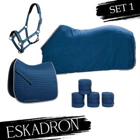 Eskadron ocean Set 1 -  Cotton Schabracke, Halfter, Abschwitzdecke, Fleecebandagen
