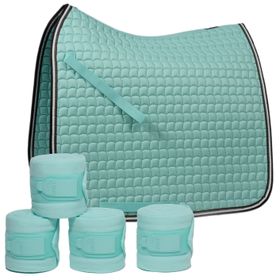SET Eskadron Dressur Schabracke Cotton  & Fleecebandagen in ice