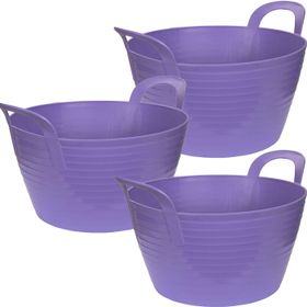 3er Pack flexibler Trog FlexBag 12l Fassungsvermögen in lila