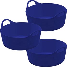 3er Pack flexibler Trog FlexBag 15l Fassungsvermögen in blau