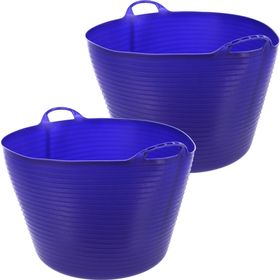 2er Pack flexibler Trog FlexBag 60l Fassungsvermögen in blau