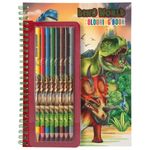 Dino World Malbuch mit Buntstiften 