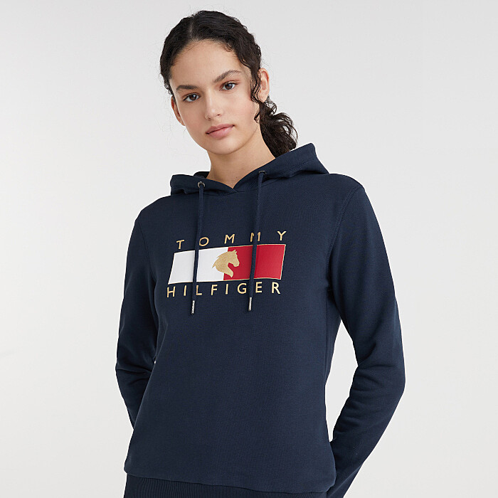 Tommy Hilfiger Hoodie TH Equestrian Golden Style DESERT SKY (navy)