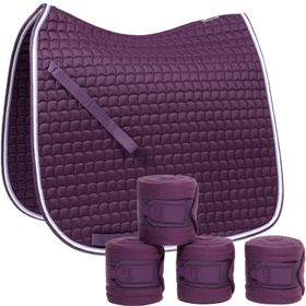 Eskadron SET Cotton Dressur Schabracke inkl Bandagen in lilac