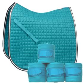 Eskadron SET Cotton Dressur Schabracke inkl Bandagen in capri