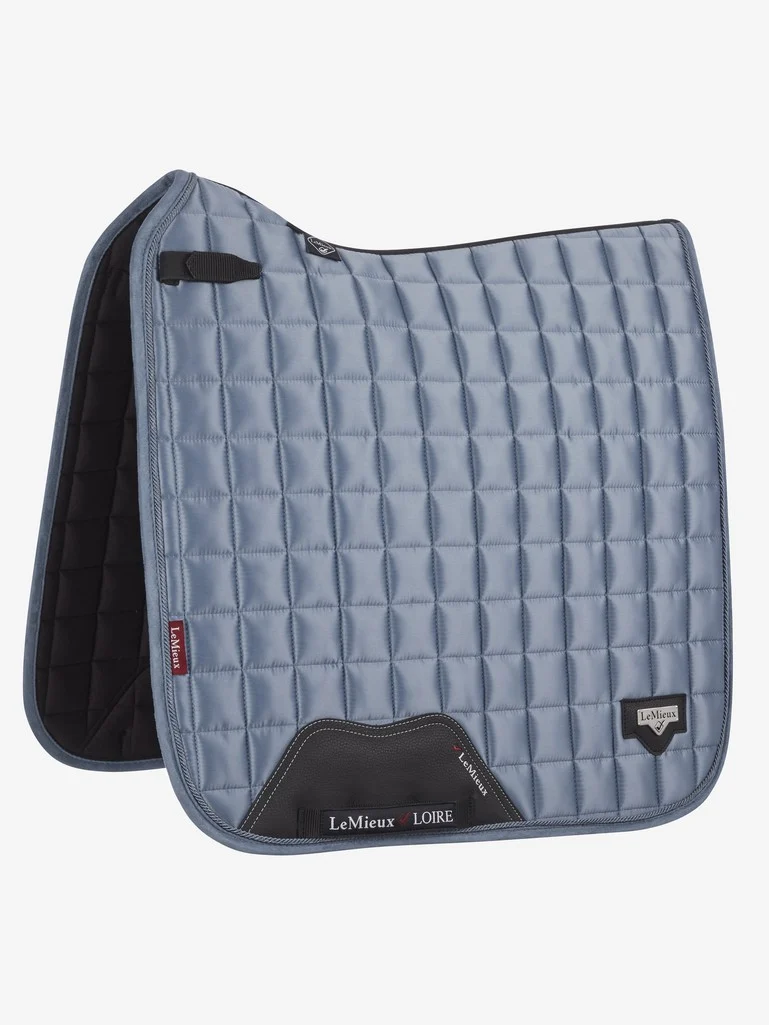 LeMieux Schabracke Loire Classic Satin Dressage Square in Ice Blue