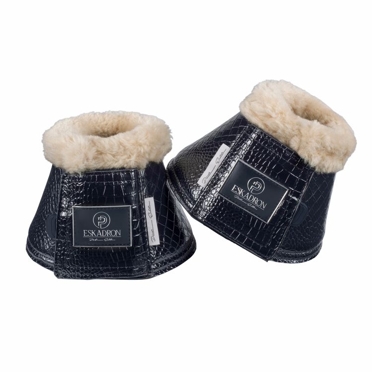 Eskadron Platinum Sprungglocken Croco Fauxfur in navy