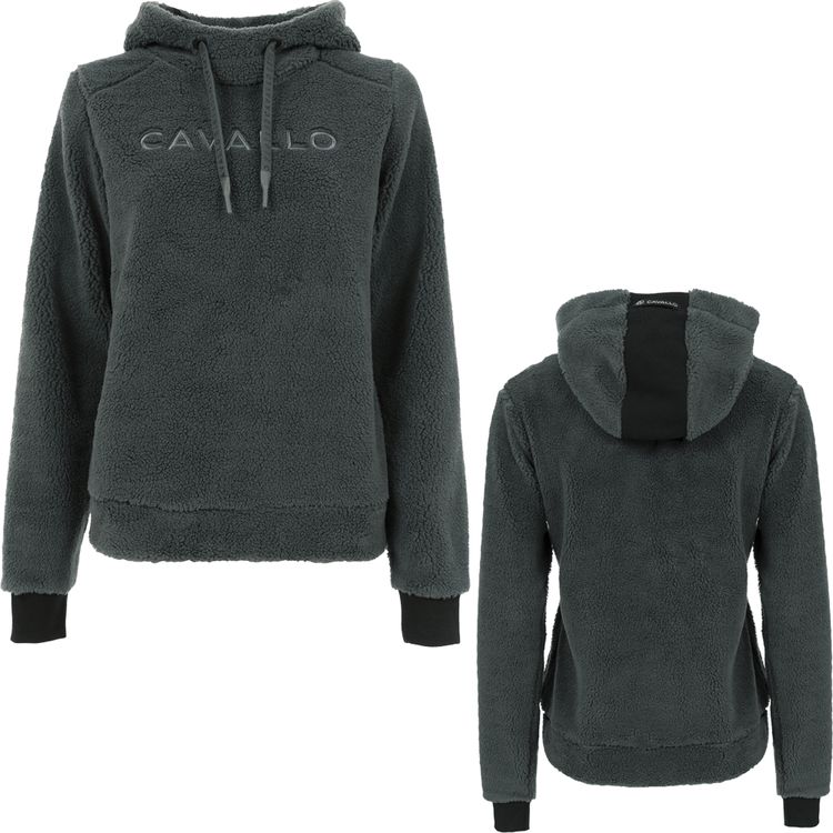 Cavallo Webpelz-Hoody ELIS in deep green